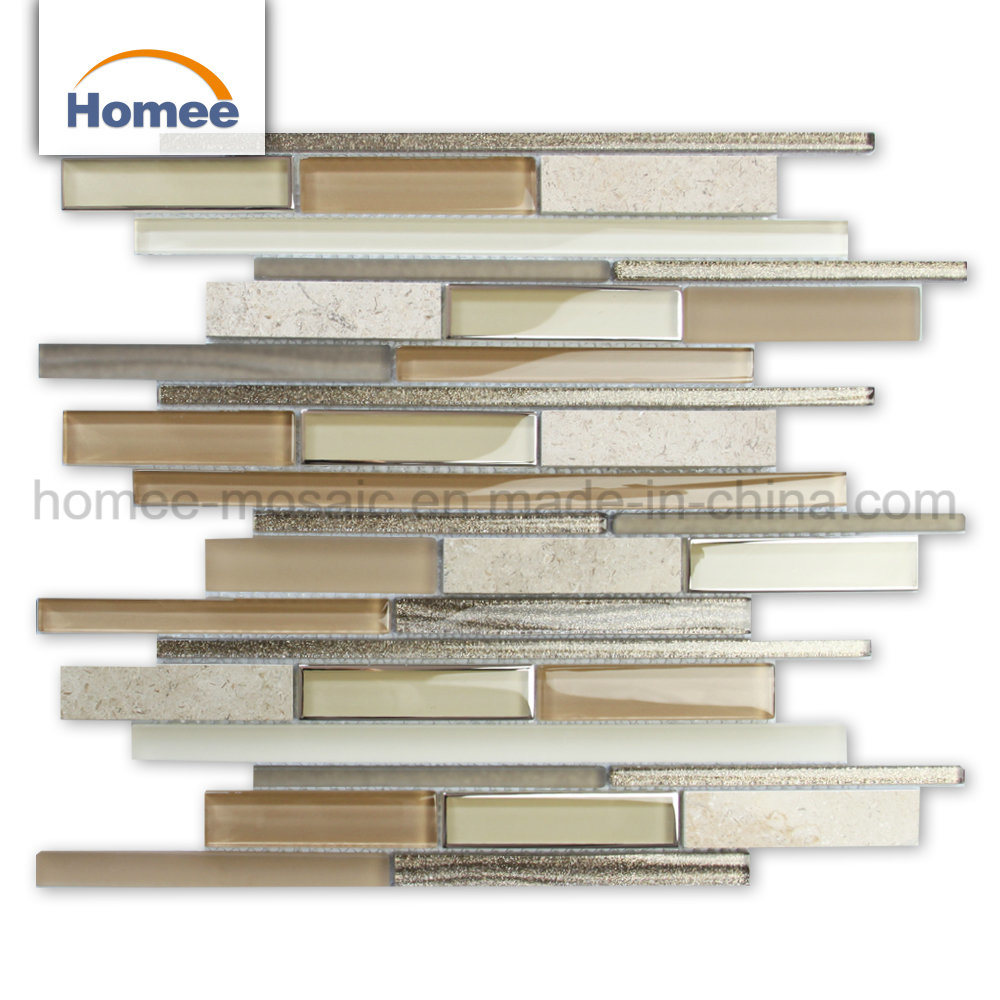 High Quality Wall Decoration Stone Aluminium Mixed Glass Mosaic Tile