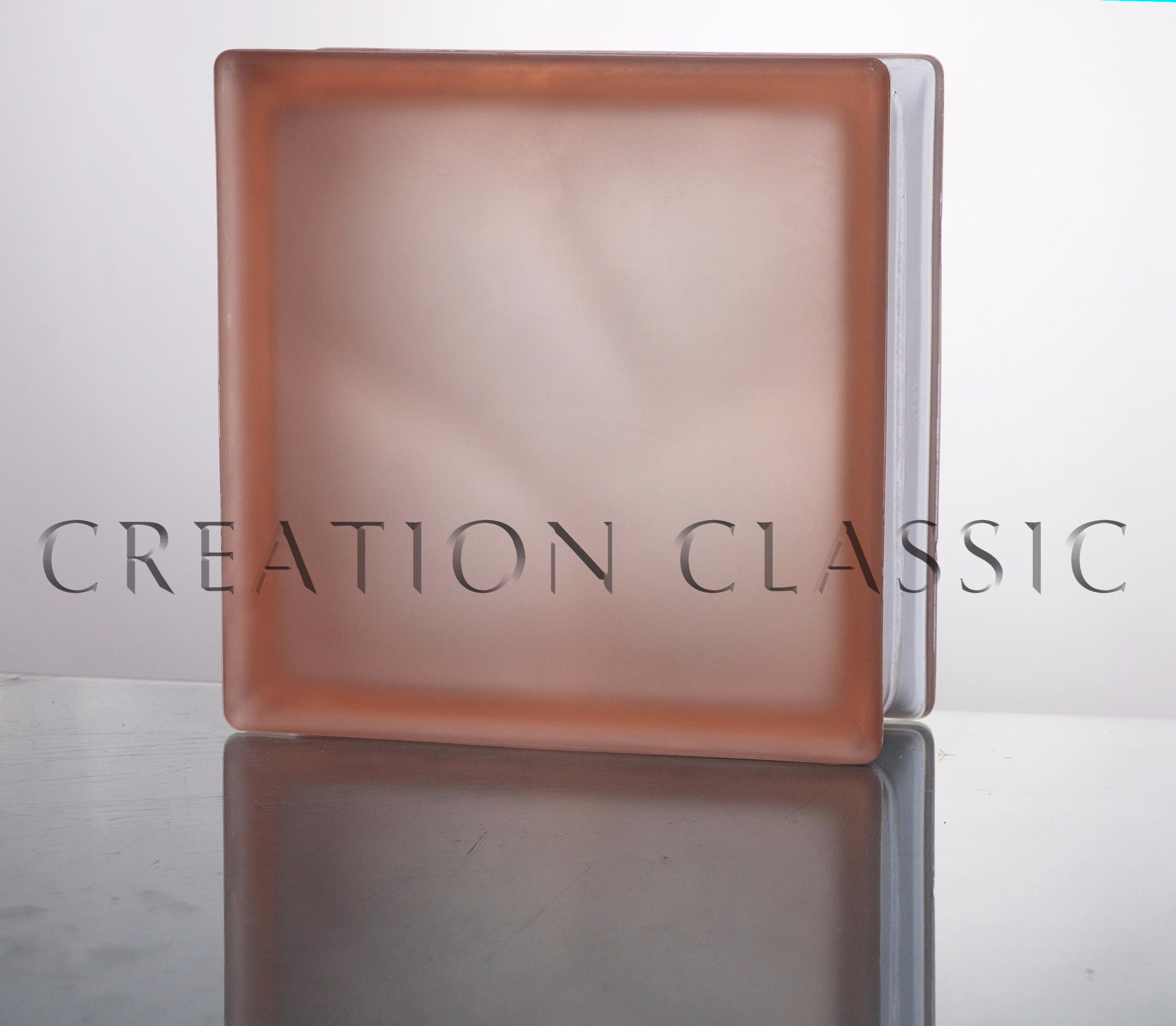 Misty Cloudy Pink Glass Block-Glass Brick for Wall Decoration