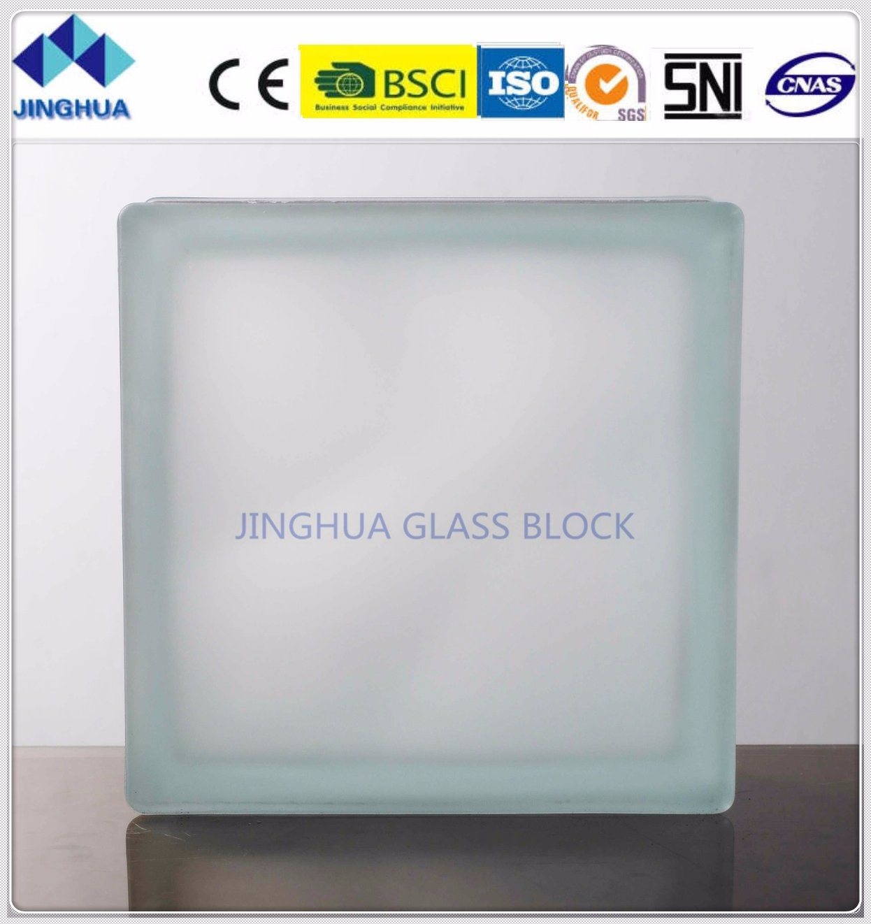 Jinghua Misty Cloudy Clear High Quality Glass Block/Brick