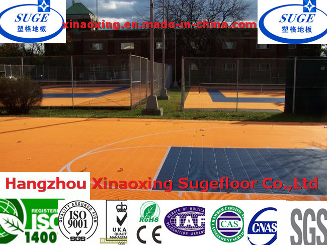 ISO, CE Colorful Modular Interlocking Suspended PP Sports Flooring
