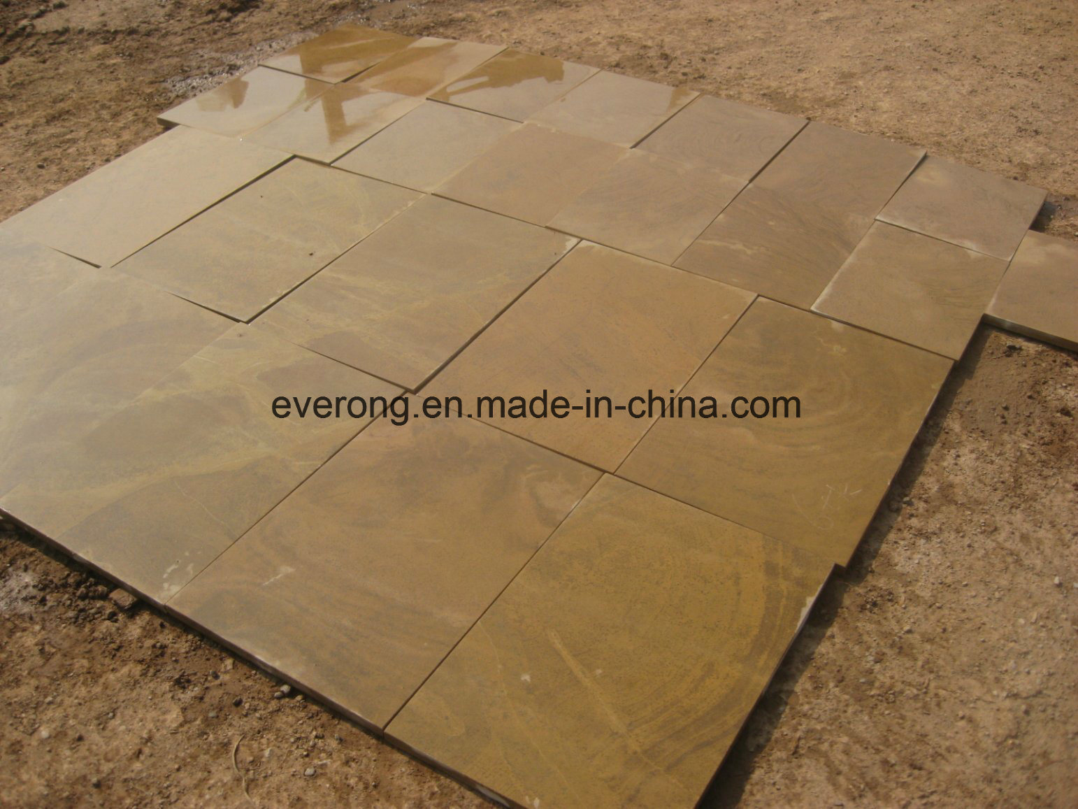 Well Color Matched Yellow Sandstone, Wooden Sandstone, Natural Sandstone