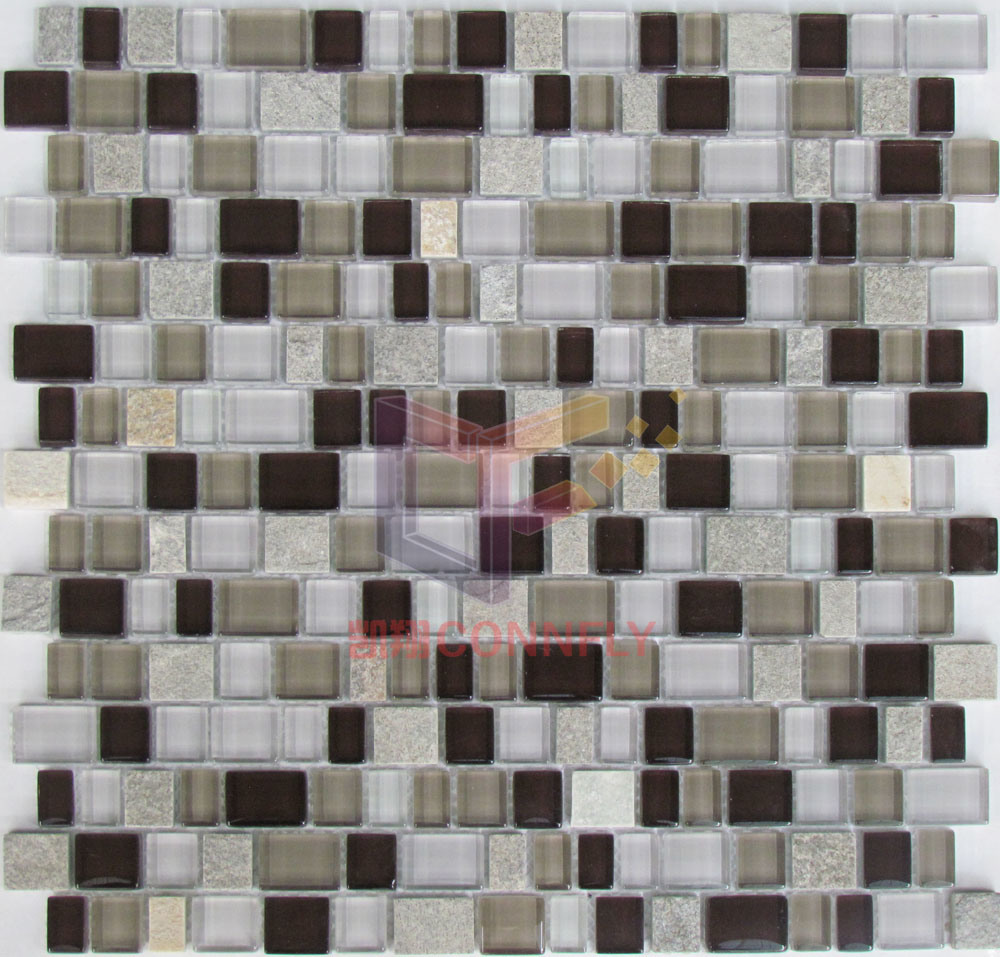 Irregular Size Crystal Stone Blend Style Mosaic (CS214)