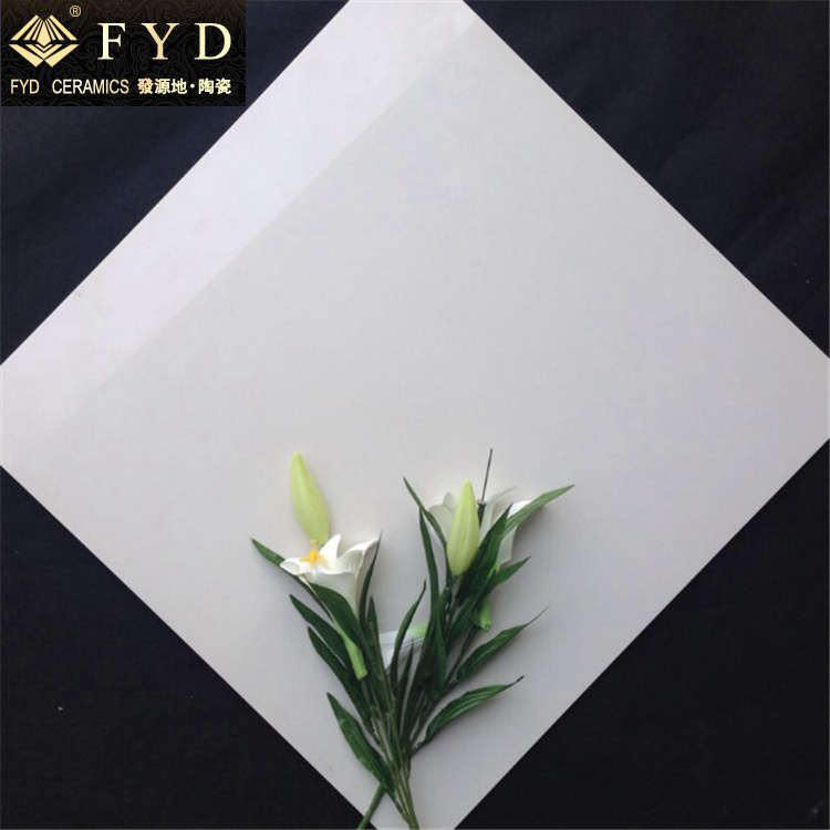 Super White Double Loading Polished Porcelain Tile FC6001