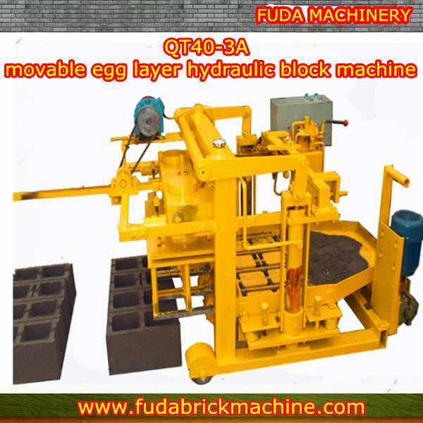 Small Egg Laying Block Machine, Mobile Hydraulic Concrete Brick Machine