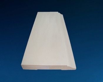 White Pre-Painted Floor Skirting Board Rubber