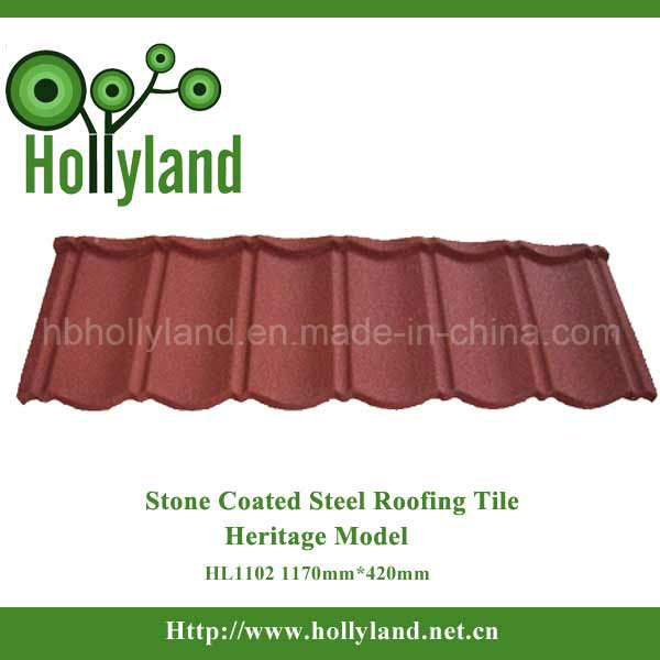 Building Material Zinc-Aluminium Stone Coated Metal Roof Tile (Classical Type)