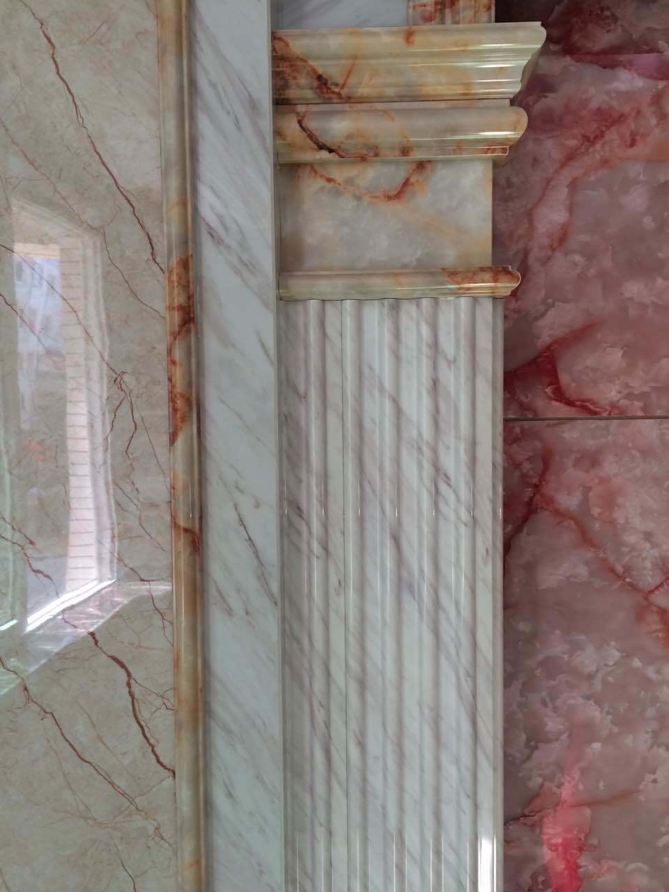 2015 Artificial Marble Stone Plastic PVC Skirting Line