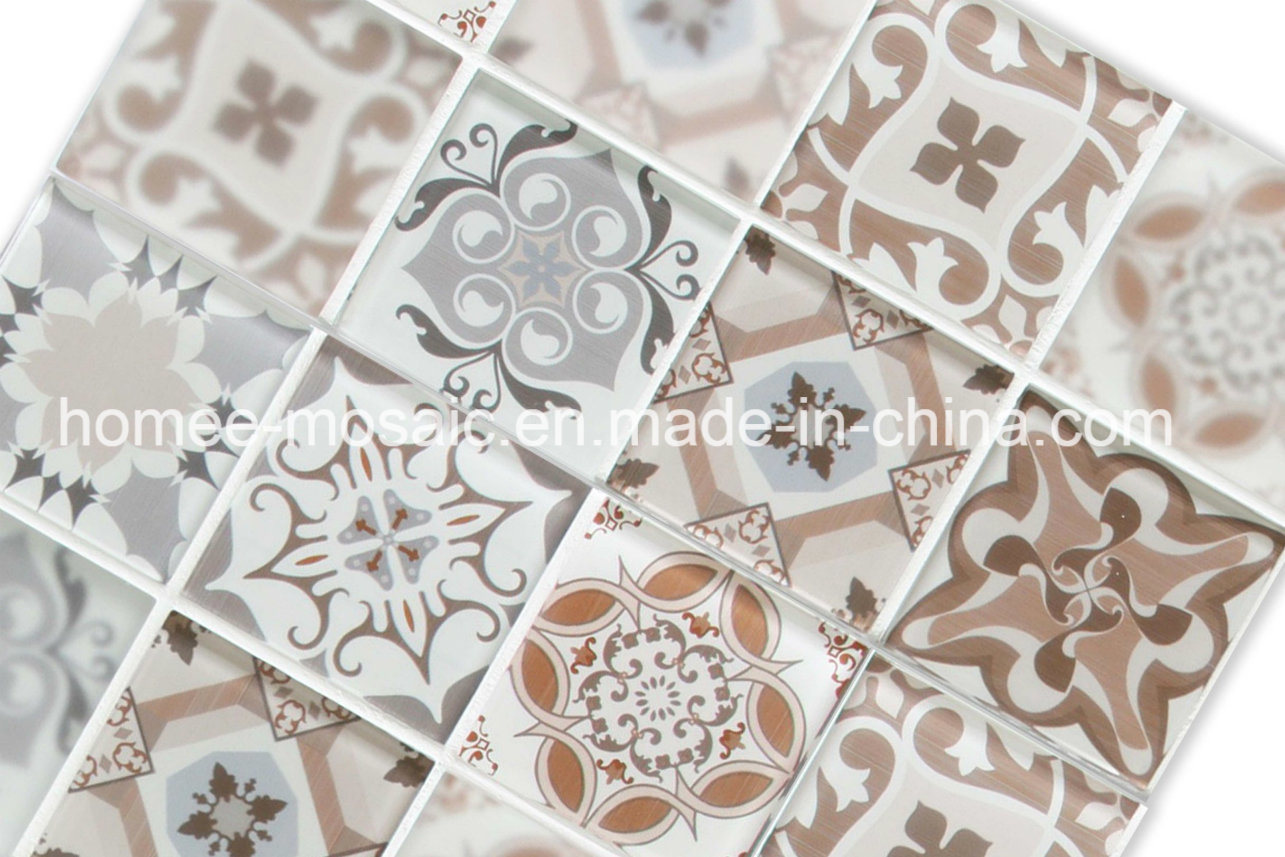 Inkjet Printing Decoration Bathroom Tile Glass Mosaic