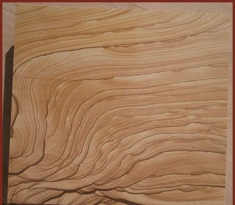 Supply of High-Quality Yellow Wooden Vien Sandstone Slab for Villa Wall Tile