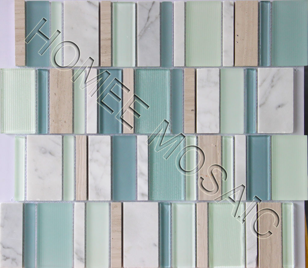 Glass Mosaic and Stone Tile Blend (YS04)