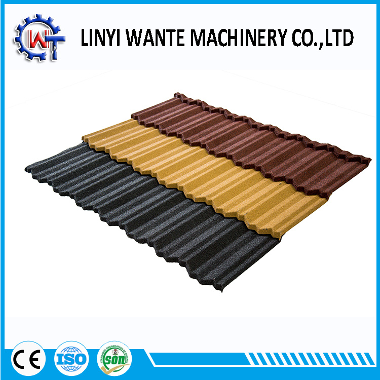 Chinese 1340X420X0.4mm Classic Stone Coated Nosen Roof Tiles