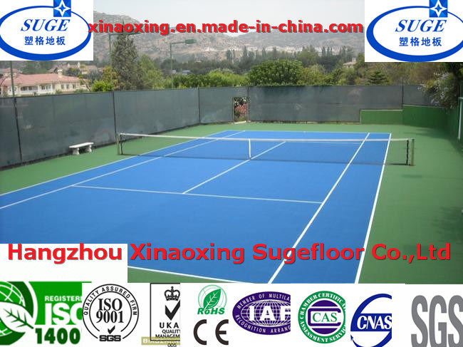 with Rohs, DIN Standard Waterproof Portable Tennis Court Flooring Tennis Floors