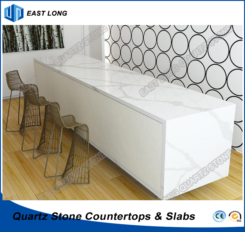 Quartz Stone Kitchen Countertop for Solid Surface with High Quality (Calacatta)