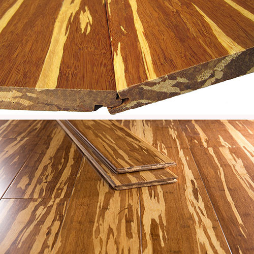 Uniclic Tiger Strand Woven Solid Bamboo Flooring