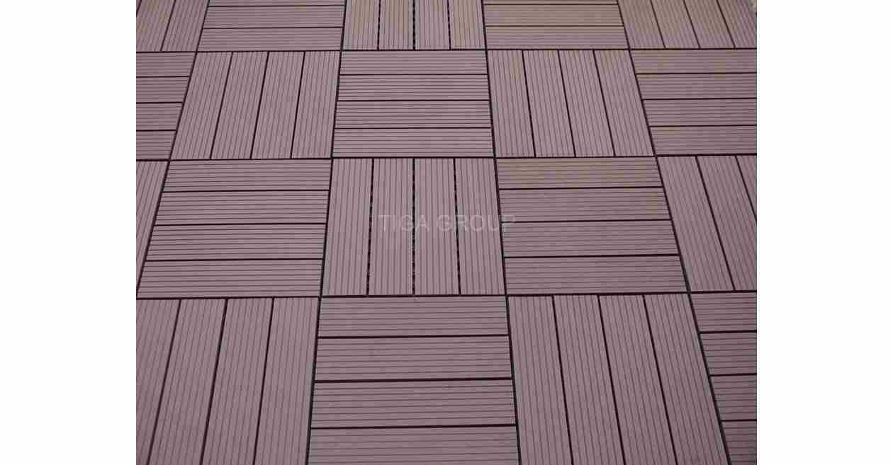 Durable Outdoor WPC Deck Tile/Anti Insects Wood Plastic PE Flooring