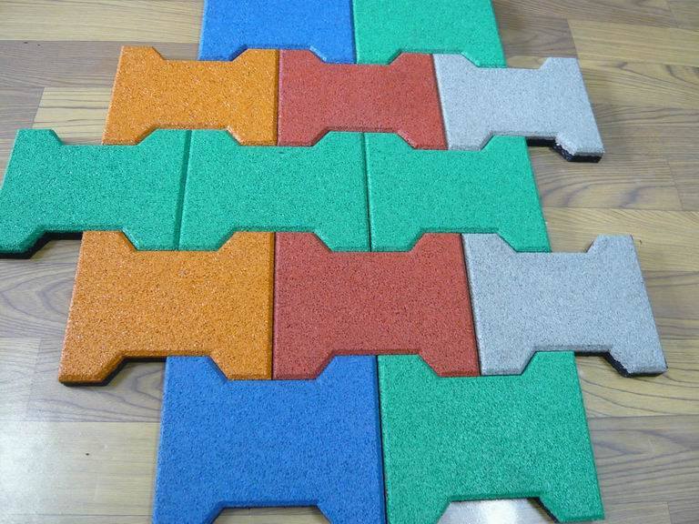 Bone Shape Rubber Tile for Walkways