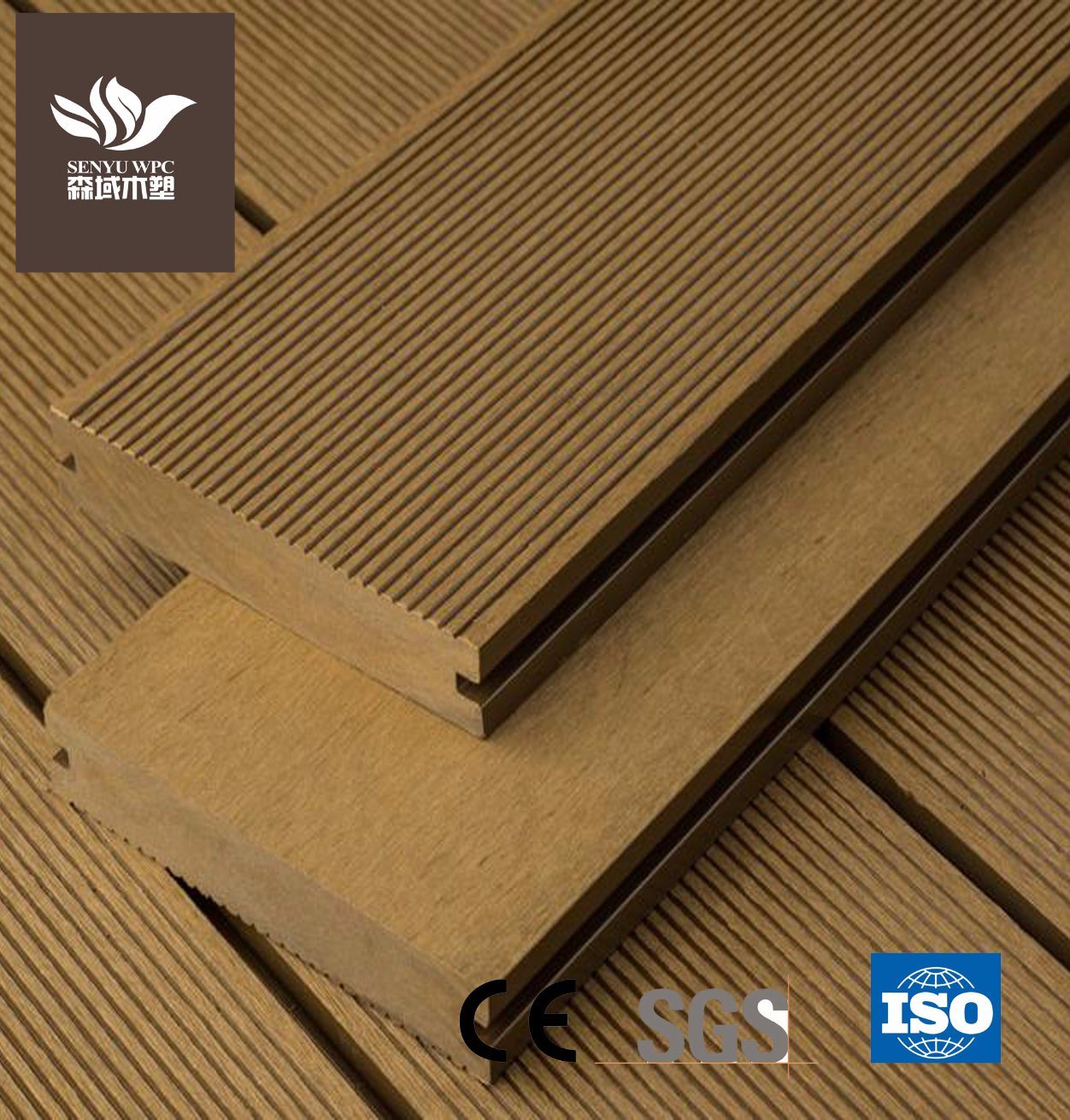Outdoor Customizable WPC Material Wood Plastic Composite Flooring