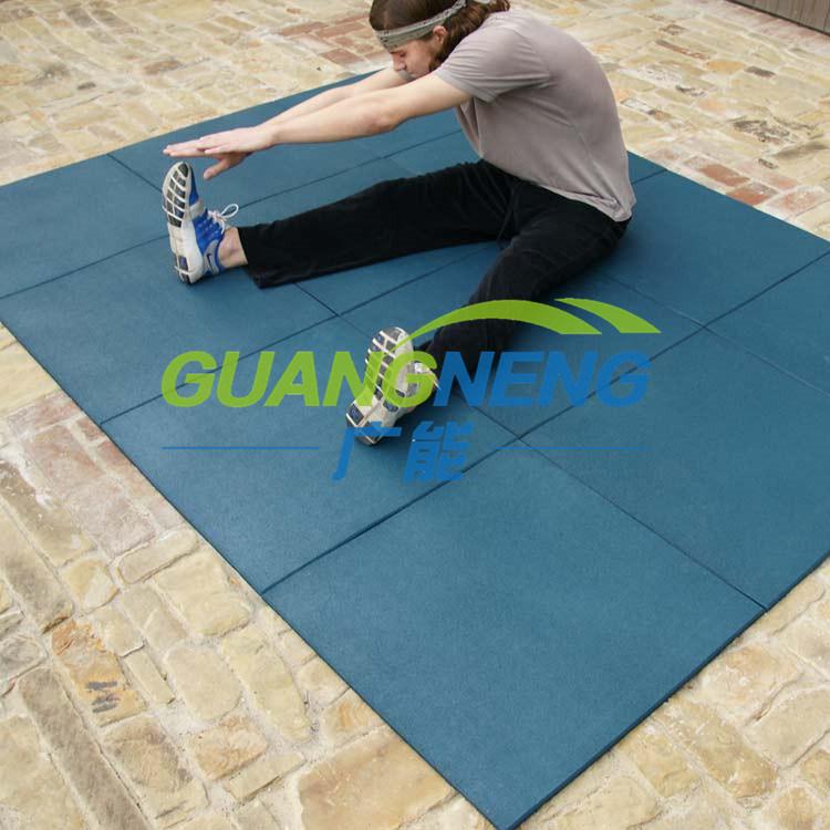 Interlocking Colorful Plaza Gym Fitness Elastic Rubber Tiles, Anti-Slip Outdoor Rubber Flooring, Kindergarten Eco-Friendly Rubber Floor