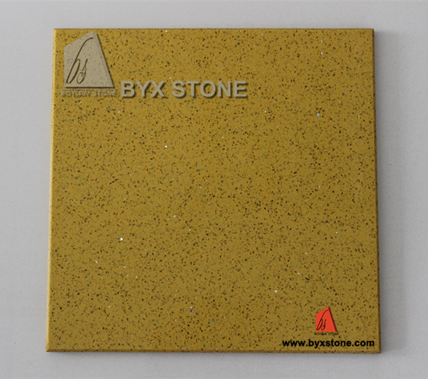 Yellow Crystal Artificial Stone Quartz Slab/Tile