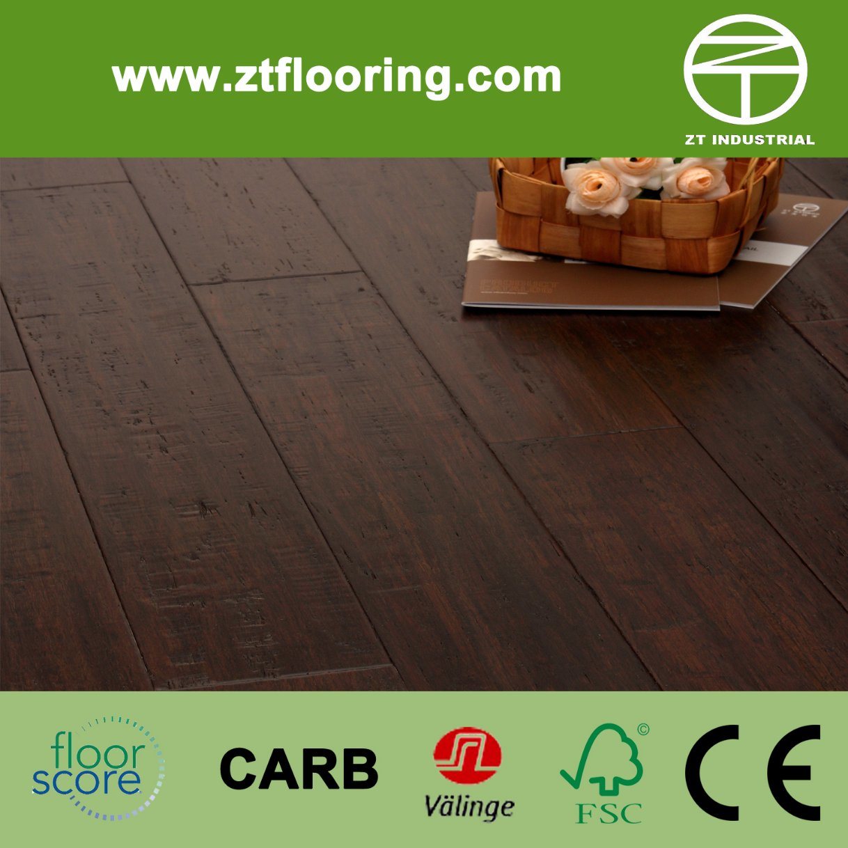 Strand Woven Bamboo Flooring Solid Handscraped Psw03