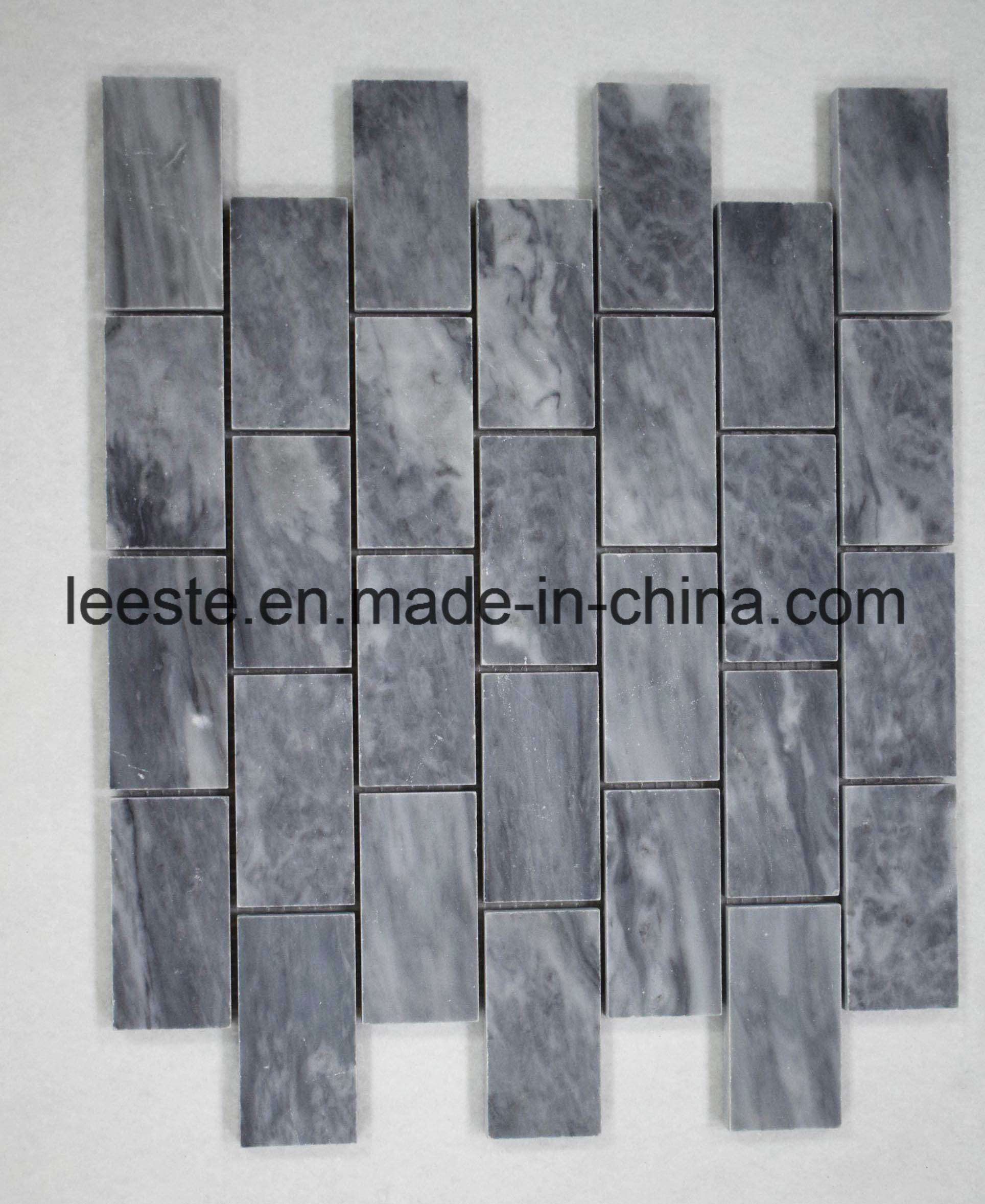 High Quality Polished Marble Tiles Sunny Cloud Grey Marble Rectangle Shape Mosaic