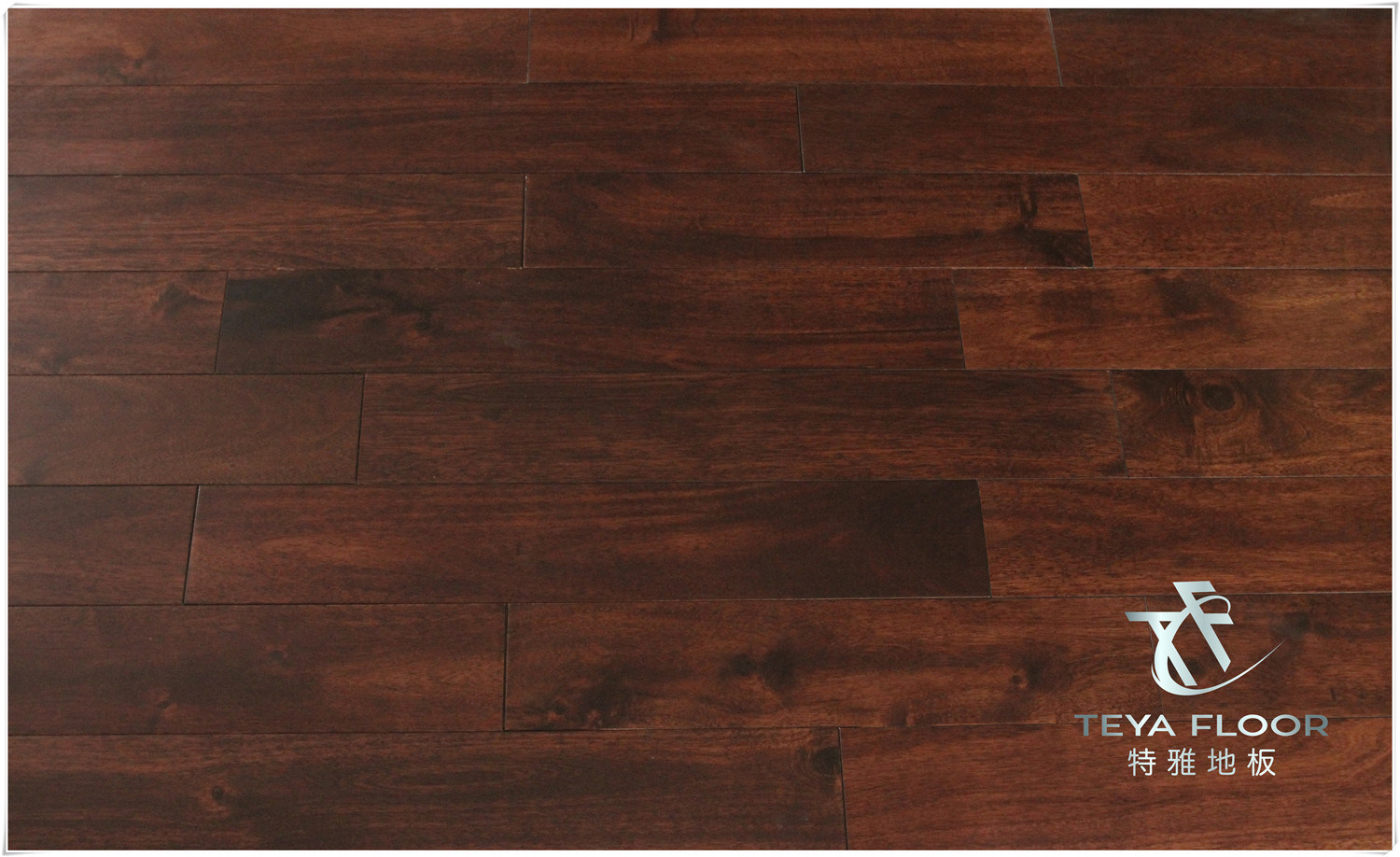 Merbau Solid Wood Flooring, Stained Color, Red, Flast Surfce