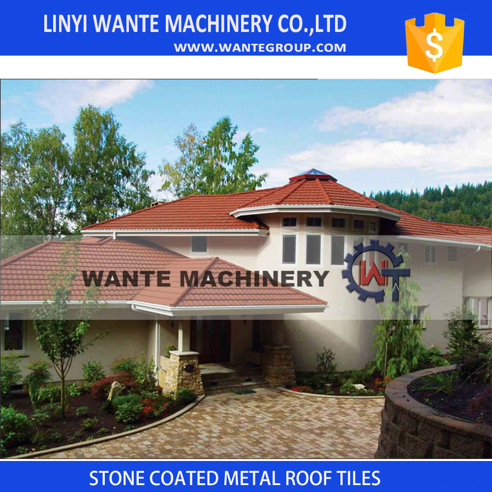 Stone Chips Coated Metal Roof Tile Case Display