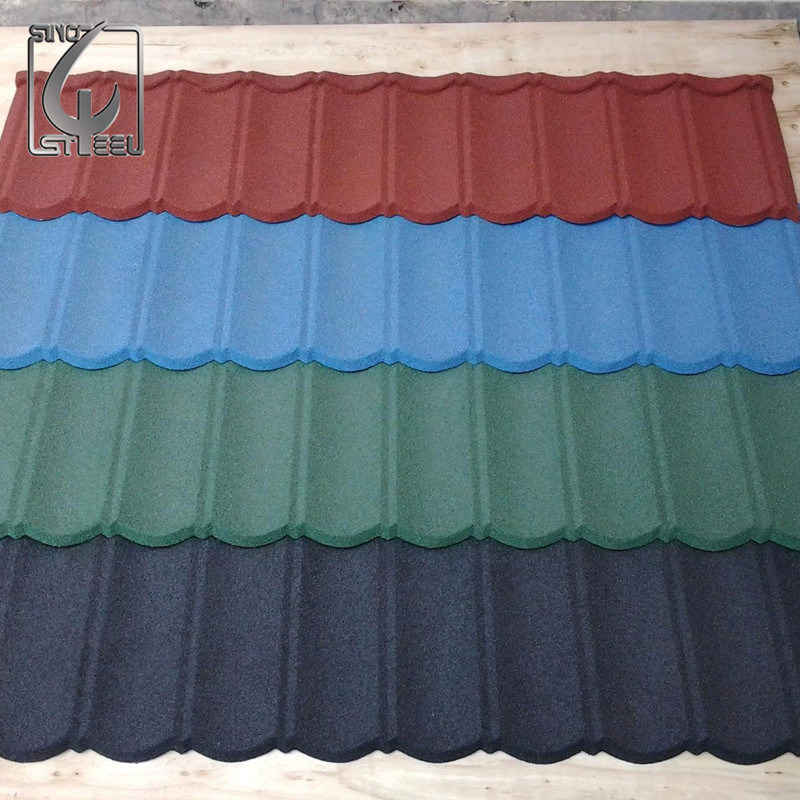 African JIS G3302 SGCC Corrugated Iron Roofing Stone Coated Tile
