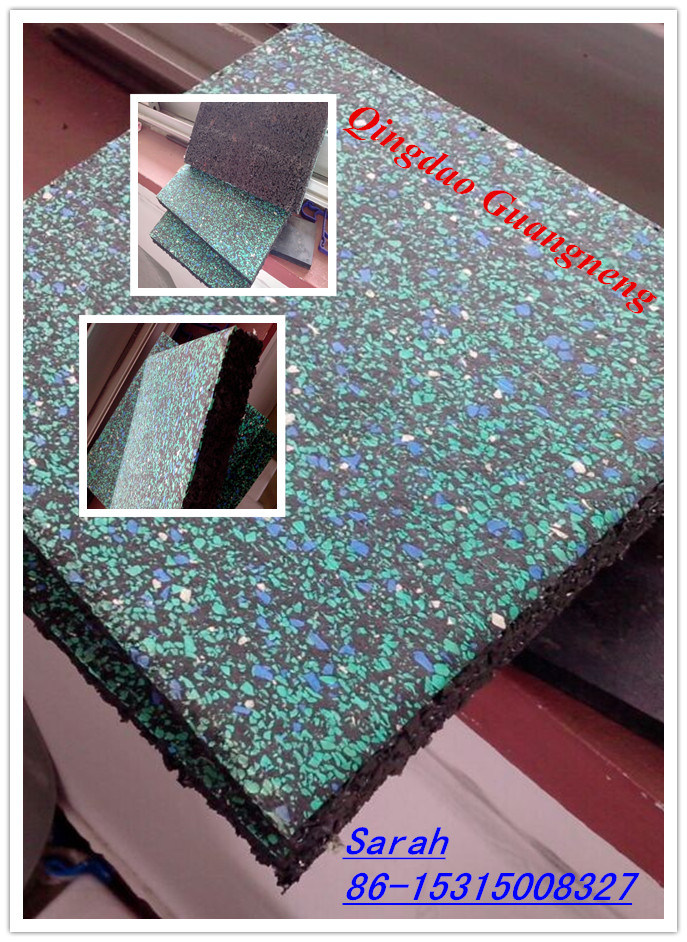 Colorful Layers Rubber Flooring Tiles, Rubber Paver