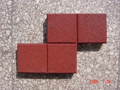 Cushion Rubber Tile for Plaza & Footway