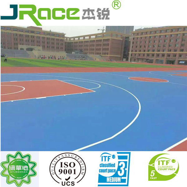 Rubber Synthetic Outdoor Basketball Court Flooring