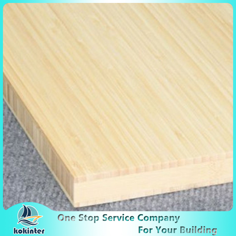 Vertical Single Ply 3mm Natural Edge Grain Bamboo Board for Furniture/Worktop/Floor/Skateboard
