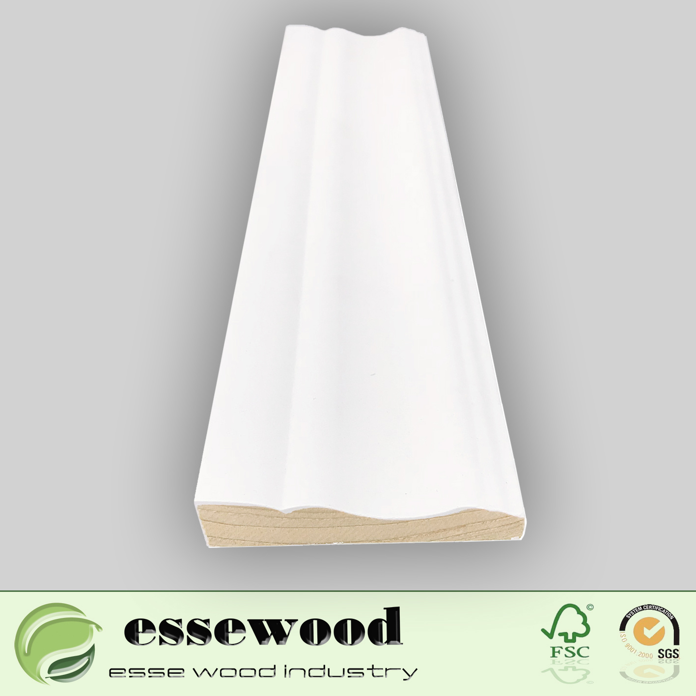 Gesso Primed MDF Moulding Chinese Fir Wood Moulding Wall Panel
