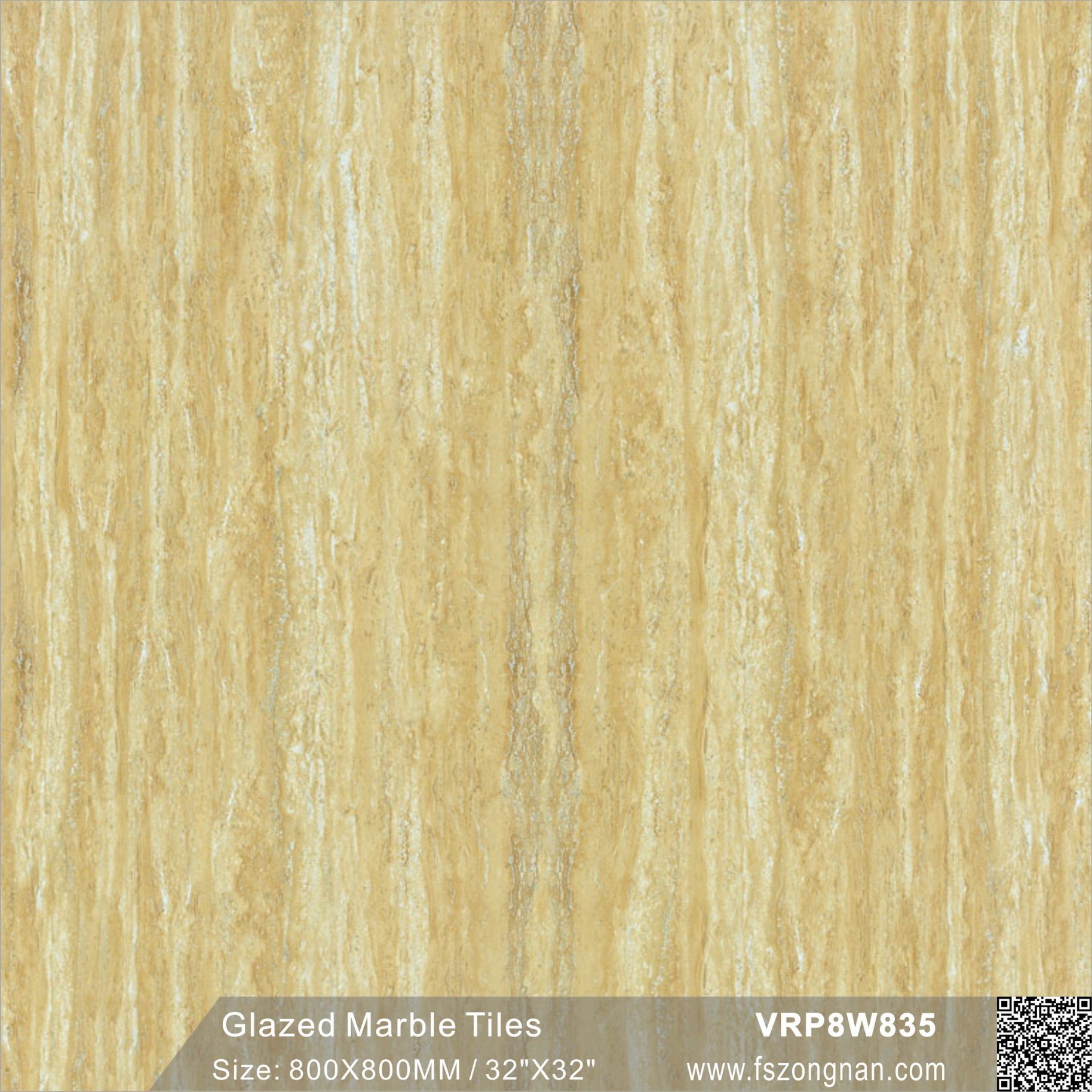 Yellow Building Material Full Polished Porcelain Floor Tiles (VRP8W835, 800X800mm)
