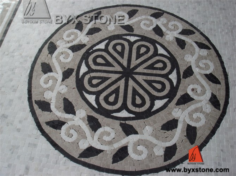 Natural White and Black Jade Marble Mosaic for Floor Decoration