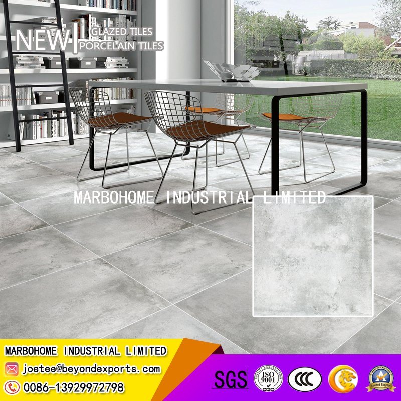 Full Body Cement Grey Porcelain Vitrified Glazed Matt Rustic Tile (MB69027) 600X600mm for Wall and Floor