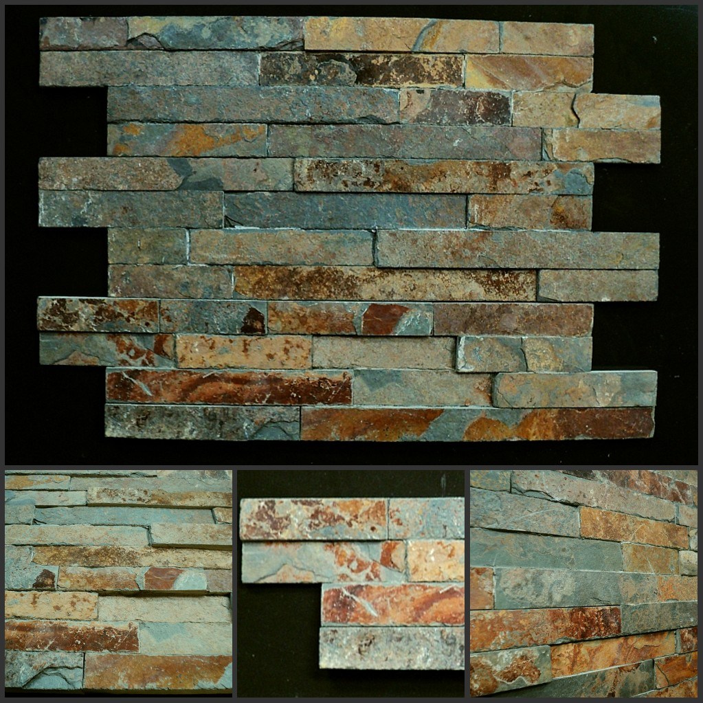 Rusty Slate Stack Stone Veneer / Ledgestone / Cultured Stone Wall Tile
