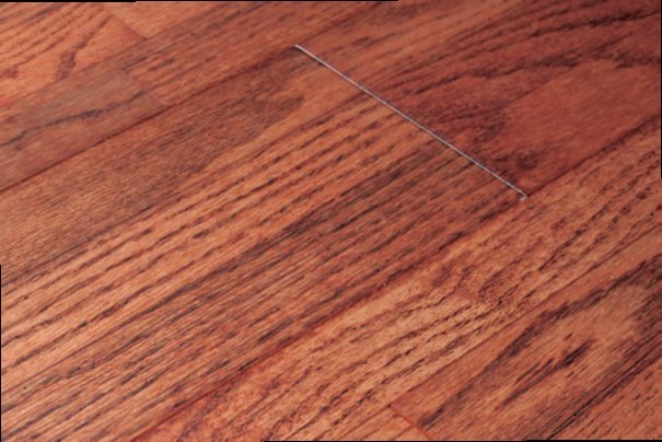 Red Oak Engineered Wood Flooring-3 Strips Gunstock Color with Flat Surface (LYEW 18)