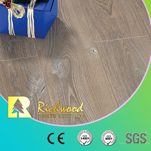 12.3mm Oak V-Grooved Parquet Wood Wooden Laminated Laminate Flooring