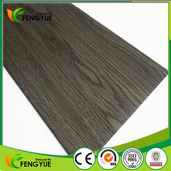 Vinyl Decorative Black Wood Pattern Lock PVC Floor