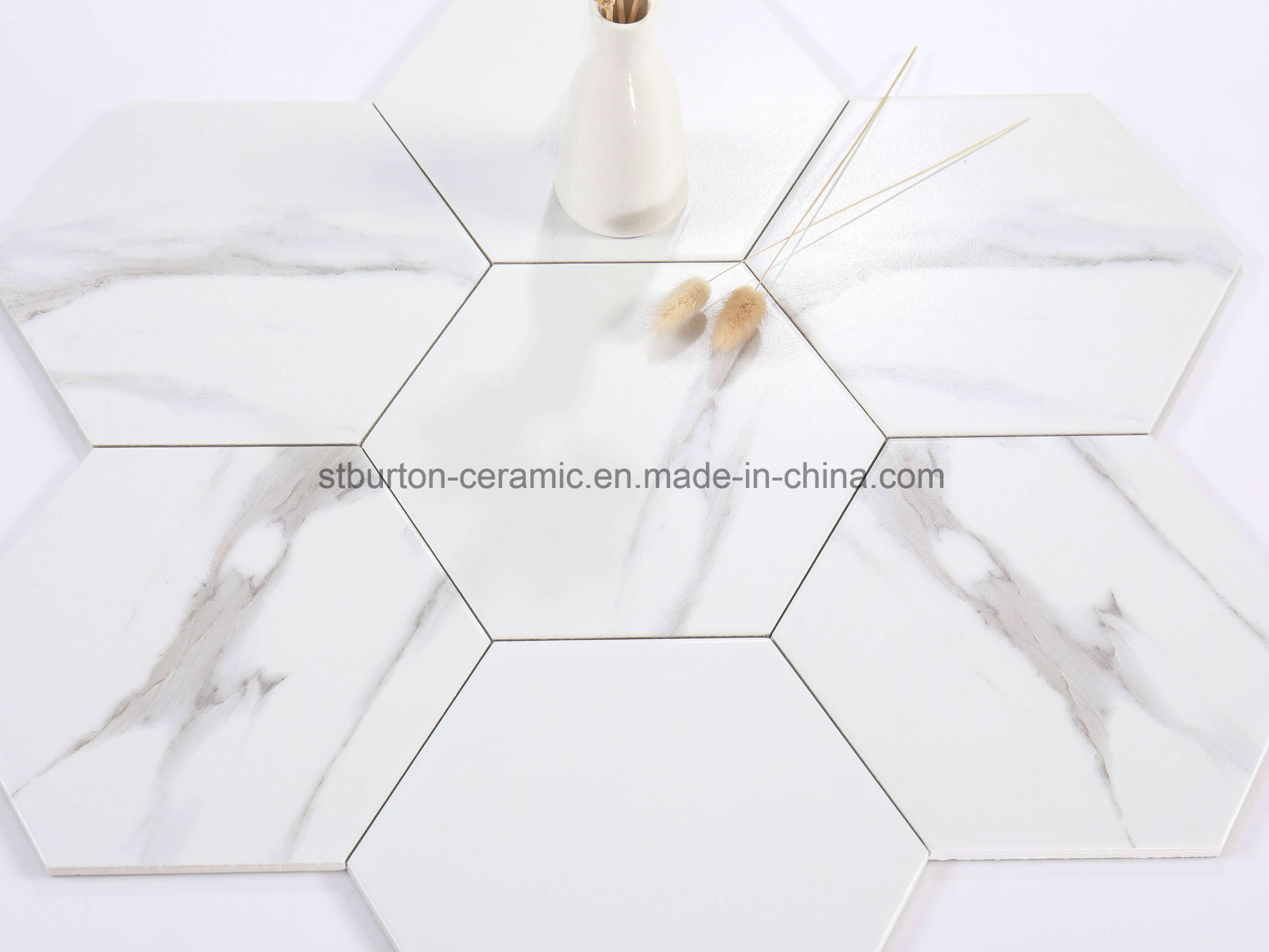 Hexagon Porcelain Wall and Floor Tile Decoration Wall Tile 115X200X230mm St23220