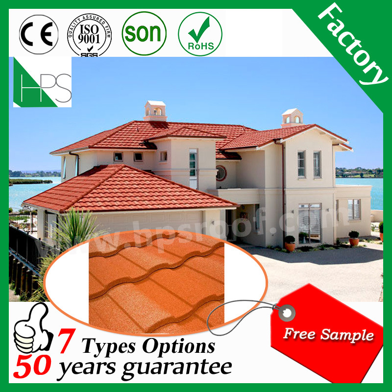 Soncap Stone Tile Roman Type Colorful Stone Coated Roofing Tile