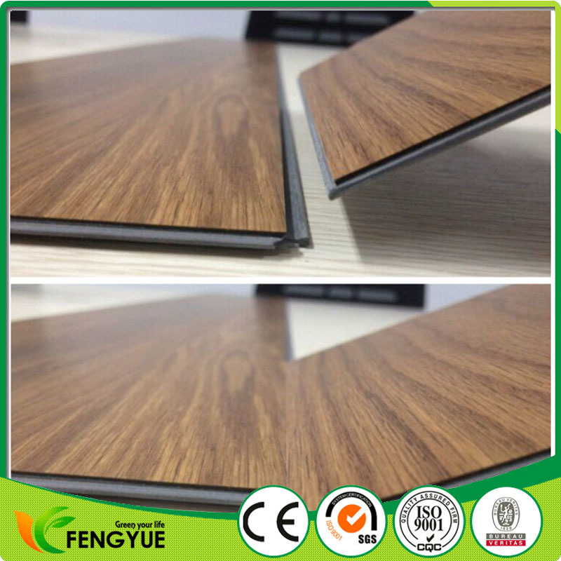 7''*48'' 5.0mm Wood Grain Embossed Interlocking PVC Floor Tiles