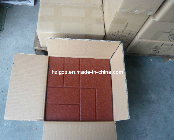 Top-Brick Pattern Recycled Outdoor Rubber Tiles