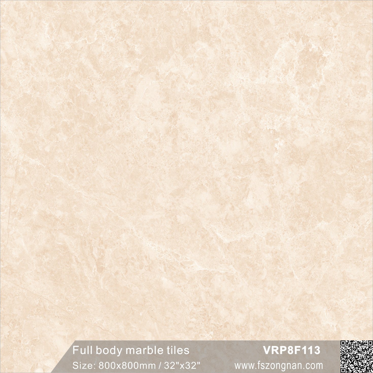 China Foshan Full Body Marble Glazed Floor Tile (VRP8F113, 800X800mm/32''x32'')
