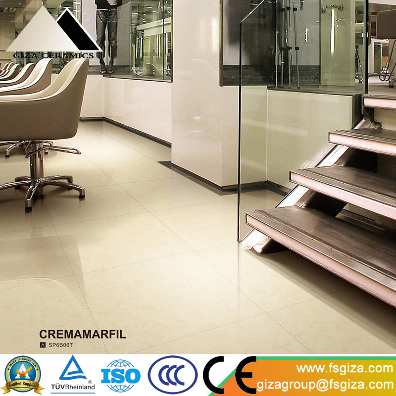 Decoration Cremamarfil Ceramic Floor Tiles for Kitchen and Bathroom (SP6B60T)
