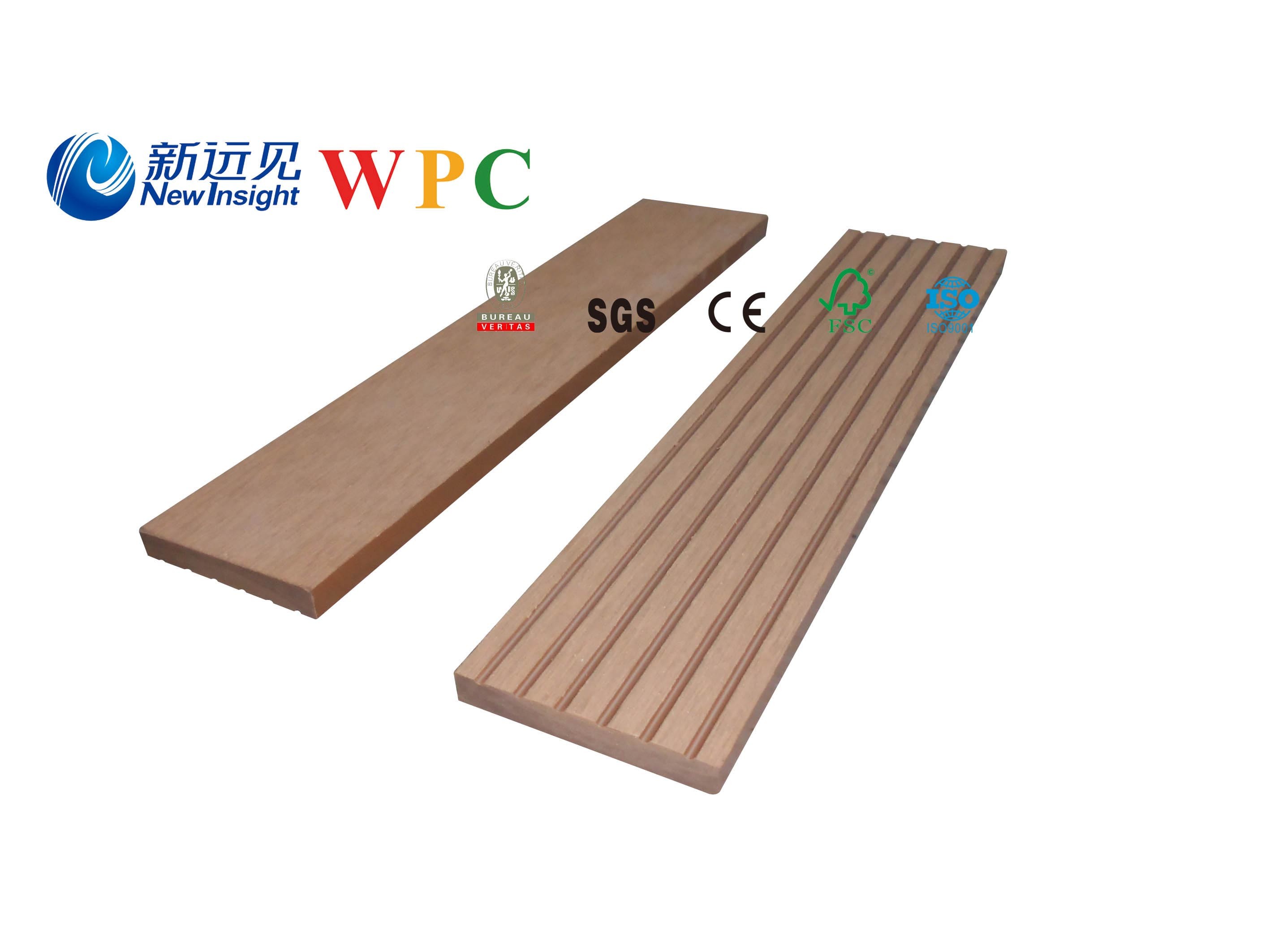 63X10mm WPC Wood Plastic Composite Plank Decorative Board Skirting Profile