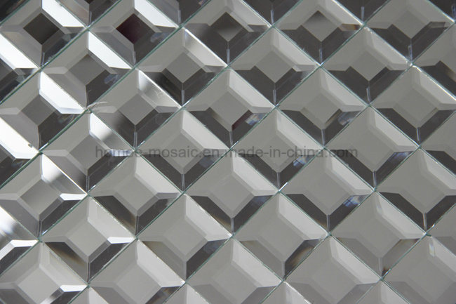 High Quality Beveled Square Mirror Glass Mosaic Tile with Ce Certificate
