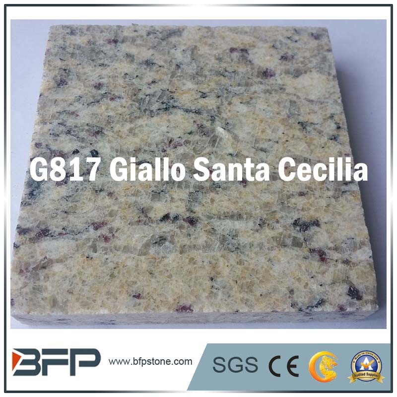 Brazil Yellow Granite Kitchen Countertop Golden Tile Slab