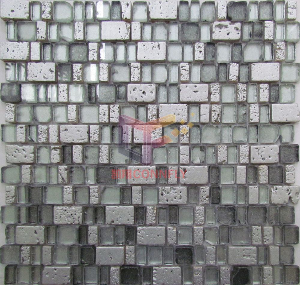 Art Design Resin with Cracked Crystal Mosaic Tiles (CSR079)